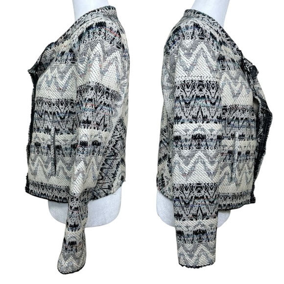 Iro - Women’s ‘Kroe’ Tweed Jacket, Tribal Chevron Print - White Size 36 FR 4 US - Picture 7 of 17